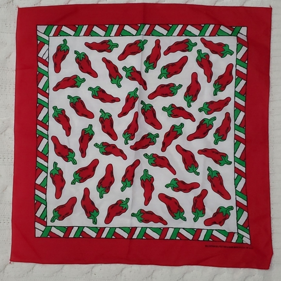 2 New Unique Red Hot Chili Pepper Bandanas - Picture 7 of 8